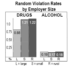 Random Violation Rates by Employer Size