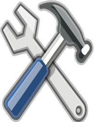 Tools - A hammer and a wrench
